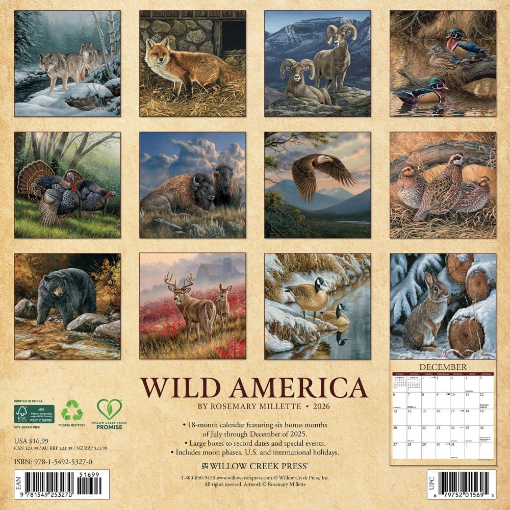 Wild America 2026 Wall Calendar First Alternate Image