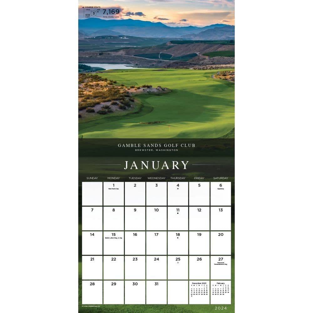 Sports Illustrated Golf Courses Exclusive 2024 Wall Calendar with Print Second Alternate Image width=&quot;1000&quot; height=&quot;1000&quot;