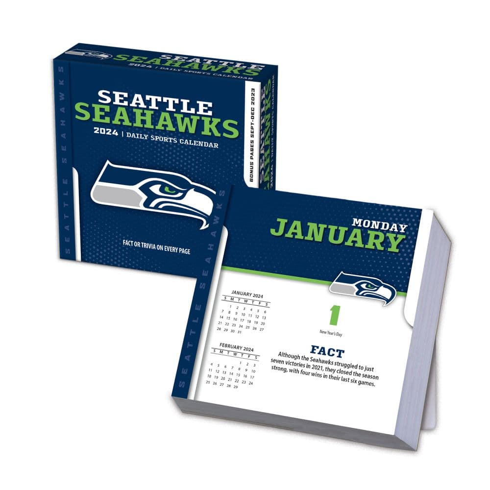 NFL Seattle Seahawks 2024 Desk Calendar - Calendars.com