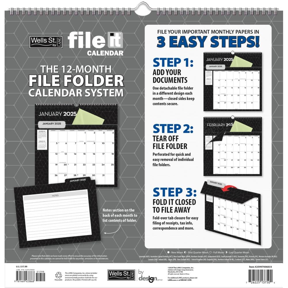 Office File It 2025 Wall Calendar First Alternate Image width="1000" height="1000"