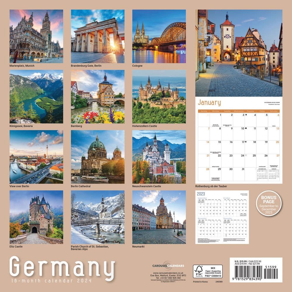 Germany 2024 Wall Calendar