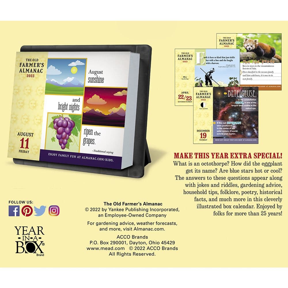 Old Farmers Almanac 2023 Desk Calendar - Calendars.com