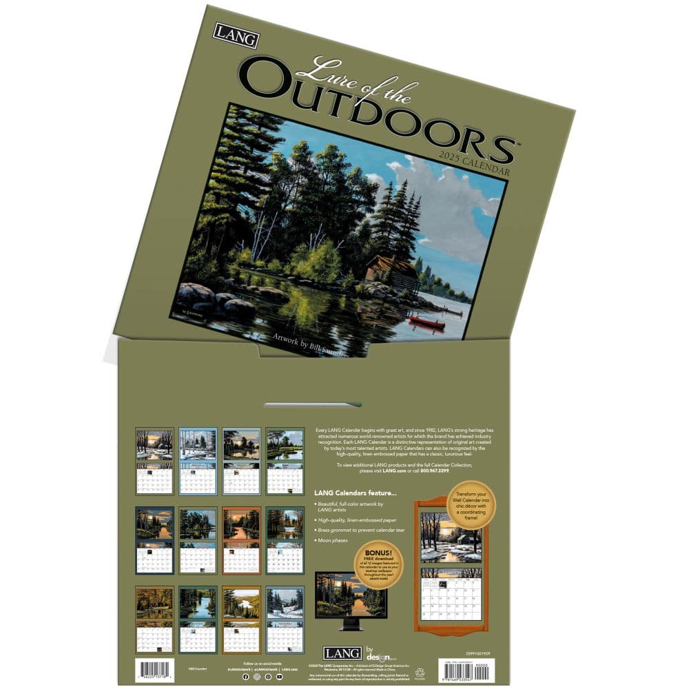 Lure of the Outdoors by Bill Saunders 2025 Wall Calendar