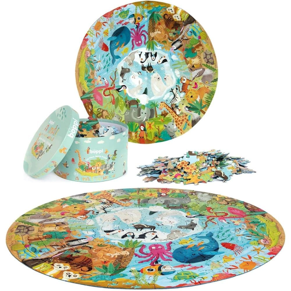 Animals Around World 150 Piece Round Puzzle First Alternate Image