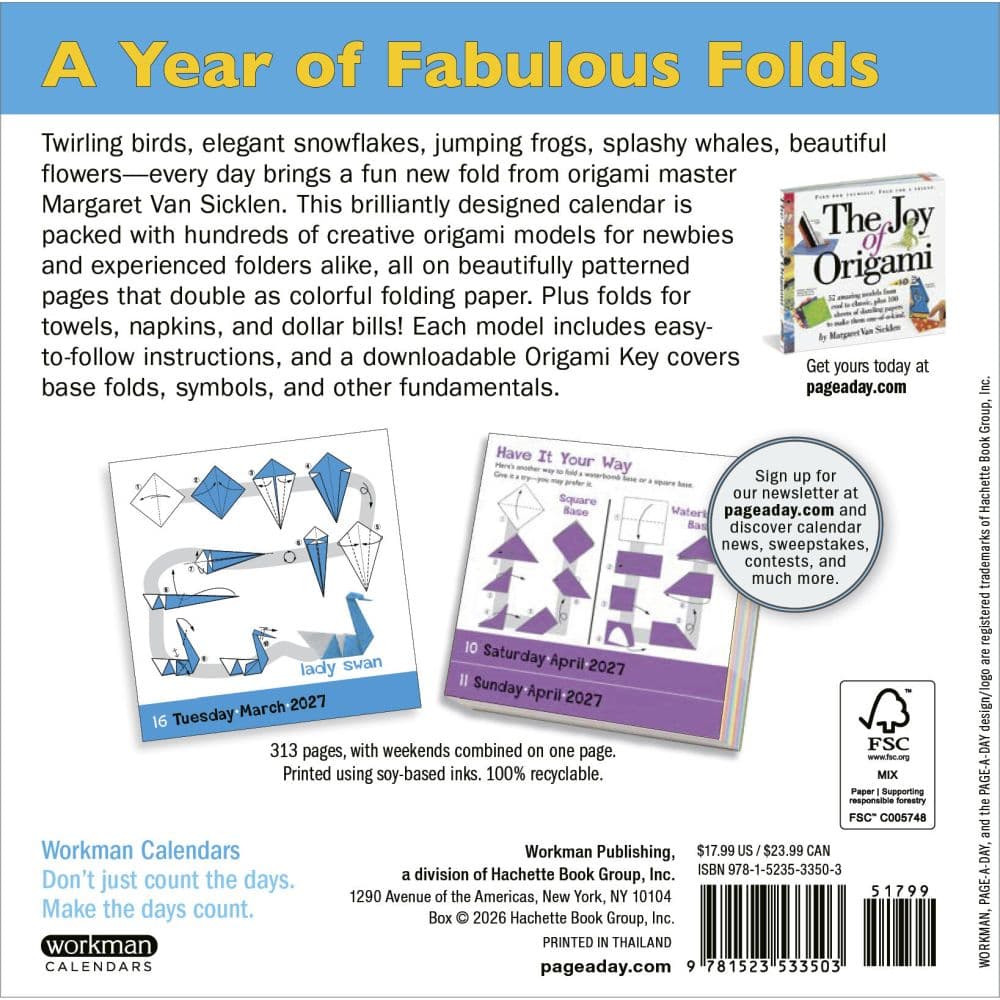 Origami 2027 Page-A-Day Desk Calendar First Alternate Image