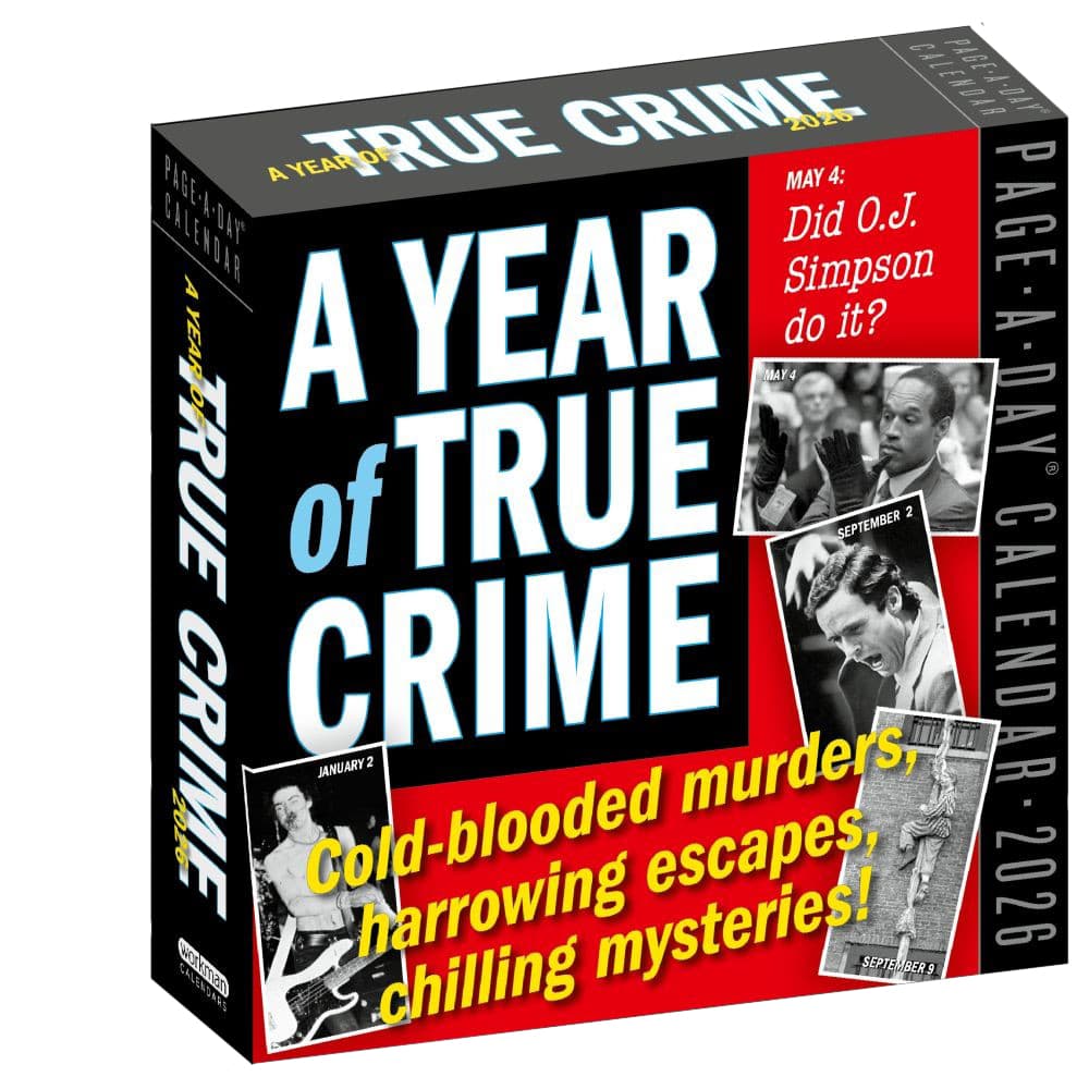 True Crime 2026 Desk Calendar Main Product Image