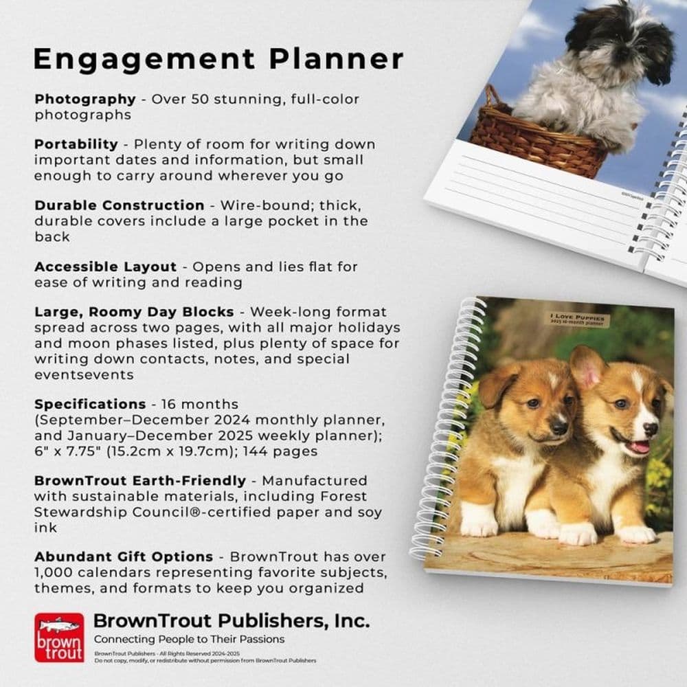 Puppies 2025 Engagement Planner Fifth Alternate Image