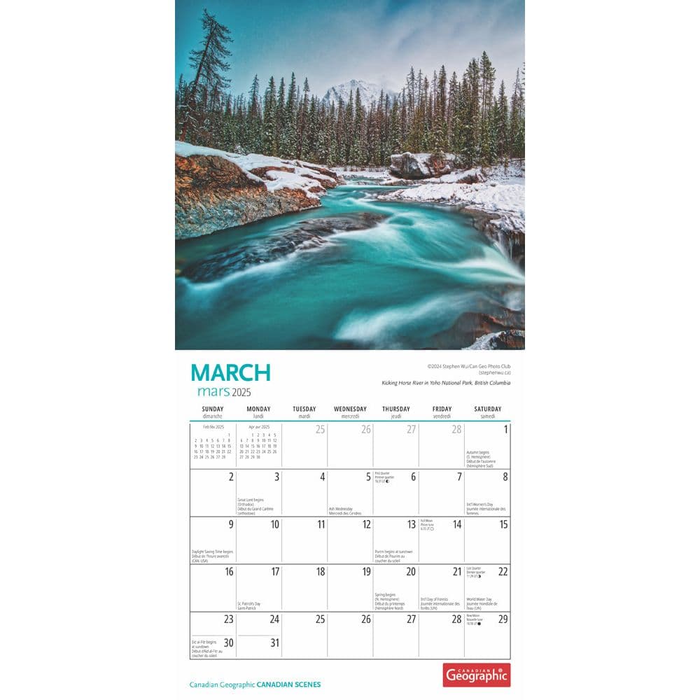 Canada Wyman 2025 Mini Wall Calendar interior image