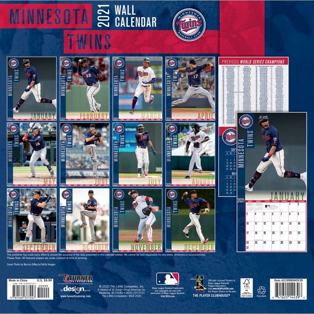 Minnesota Twins Mini Wall Calendar