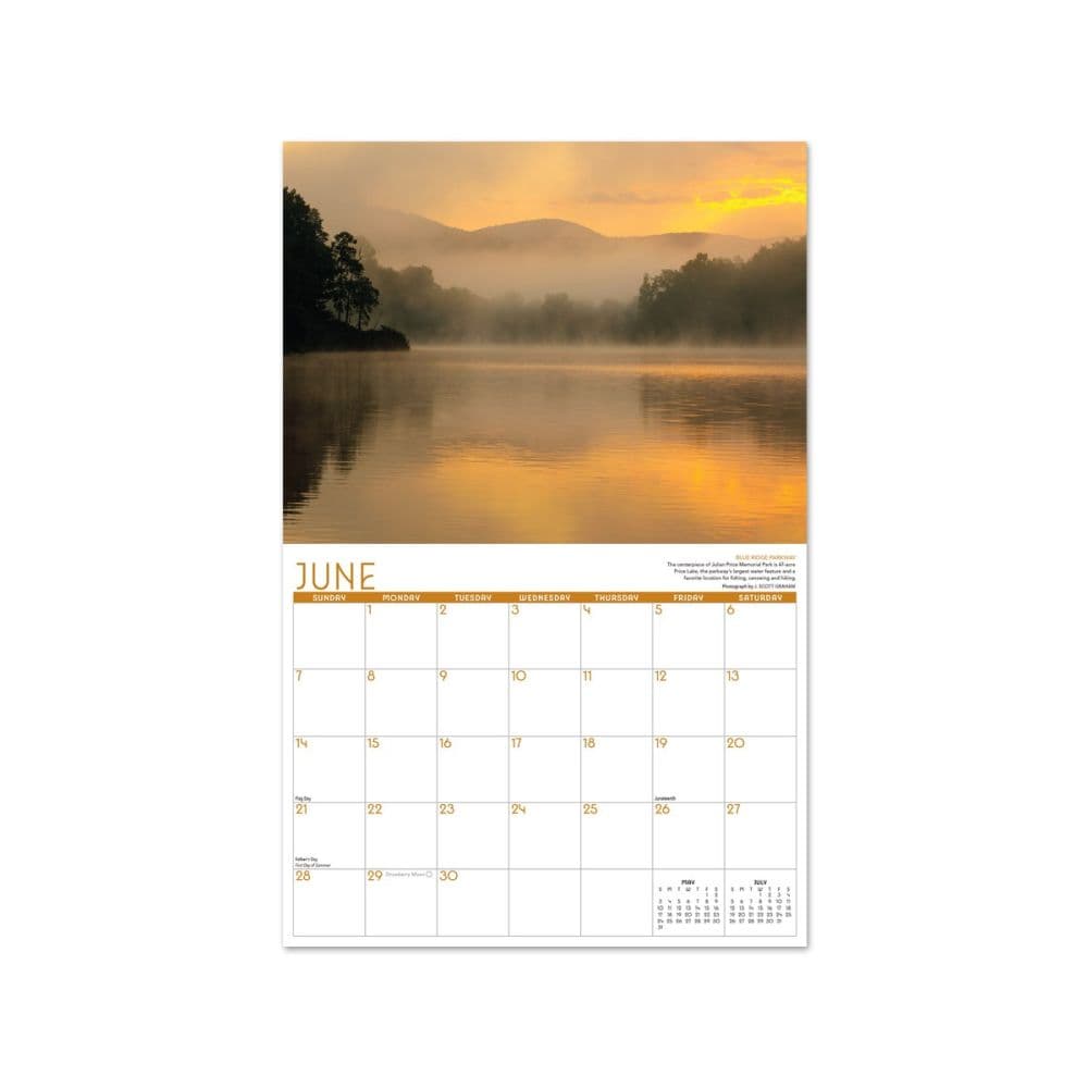 Blue Ridge Parkway 2026 Wall Calendar Second Alternate Image
