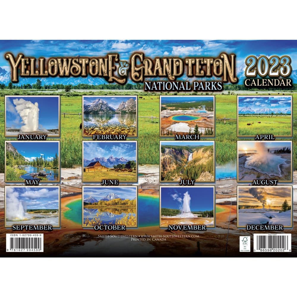 Yellowstone & Grand Teton 2023 Wall Calendar - Calendars.com