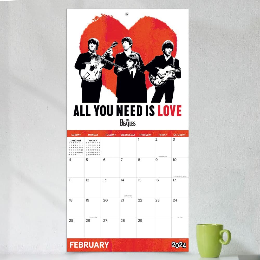 Beatles 2025 Wall Calendar