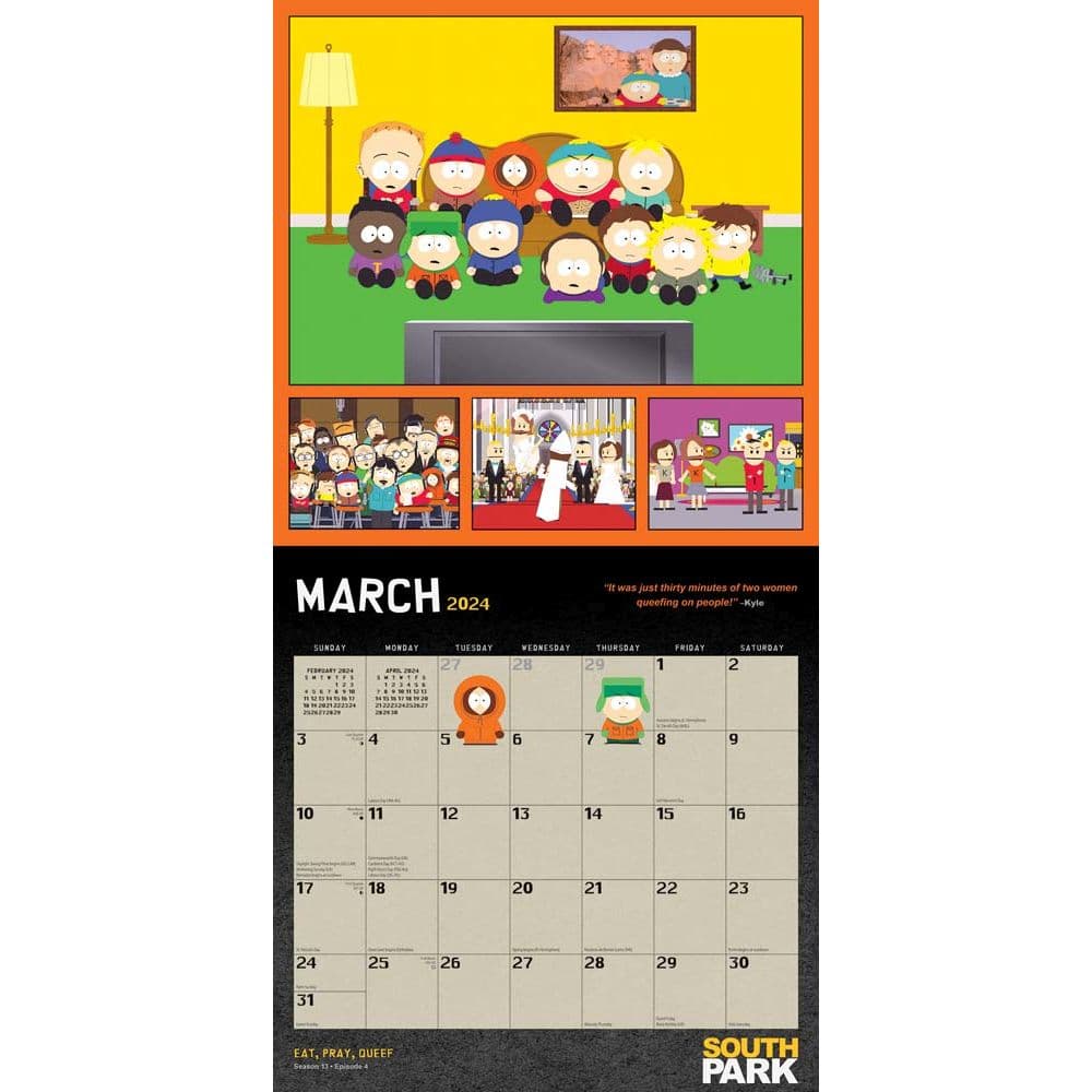 South Park 2024 Wall Calendar Second Alternate Image