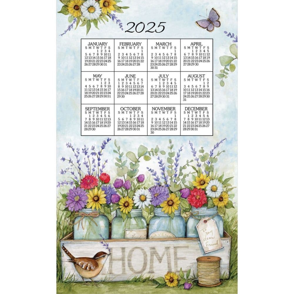 Home Floral 2025 Calendar Towel Main Image