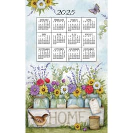 Home Floral 2025 Kitchen Towel Calendar