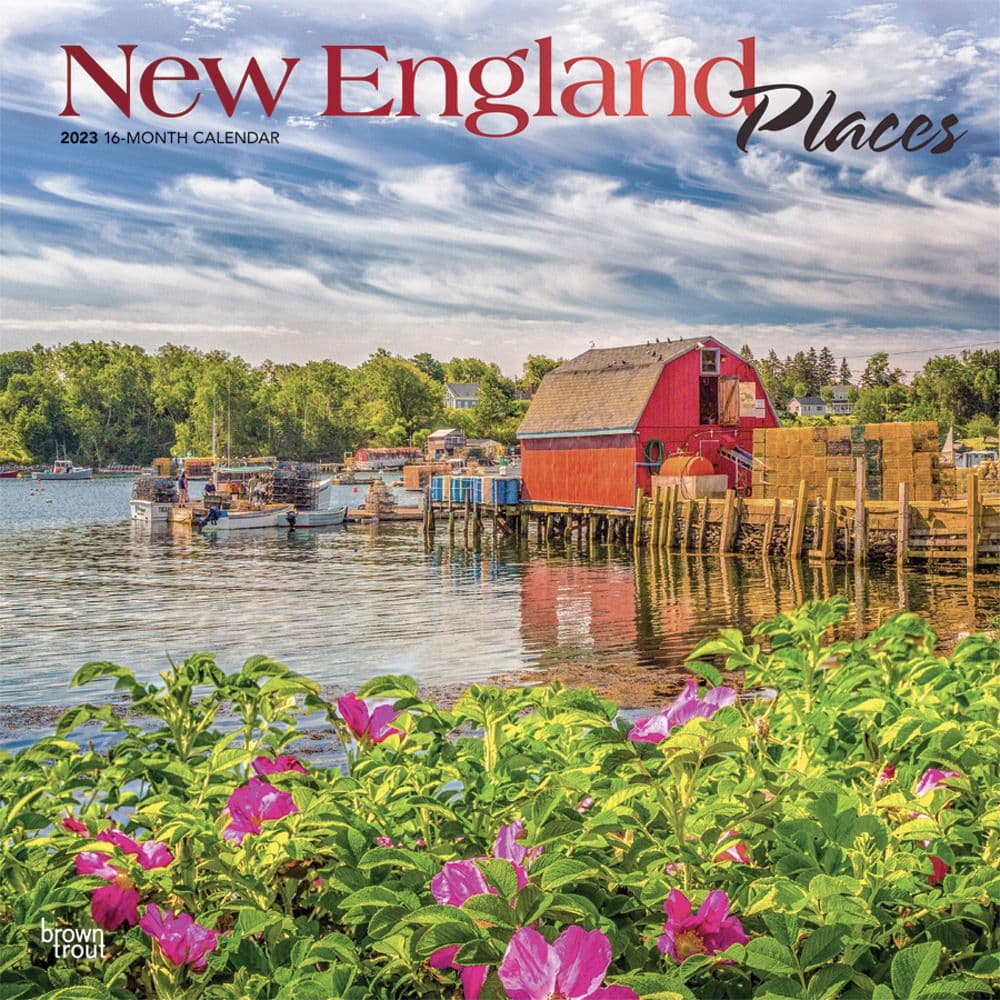 BrownTrout New England Places 2023 Wall Calendar