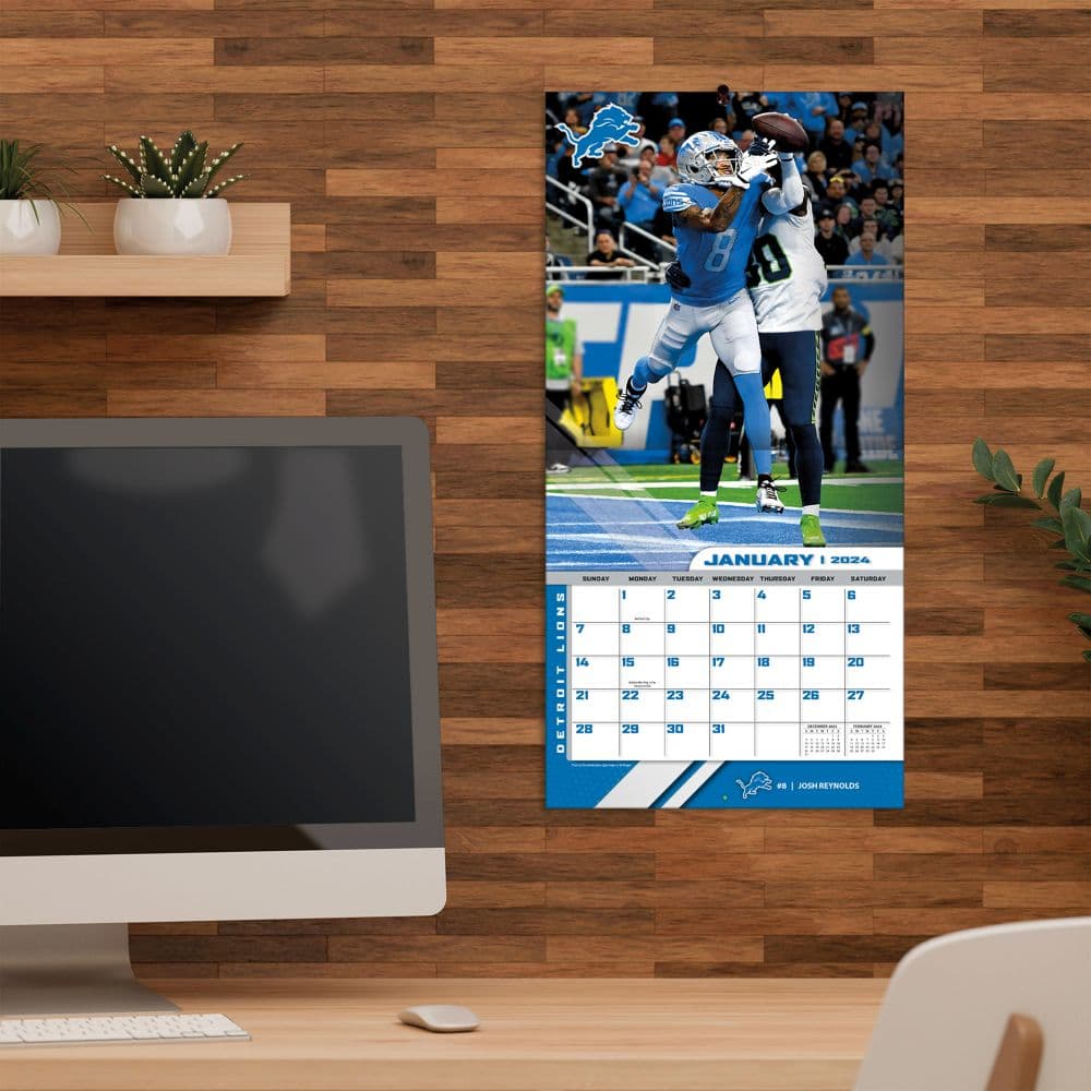 Detroit Lions 2024 Mini Wall Calendar