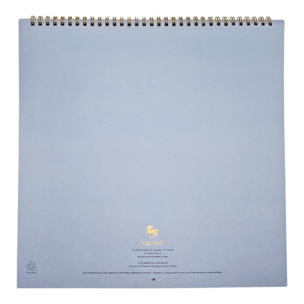China Blue 2026 Spiral Wall Calendar Fifth Alternate Image