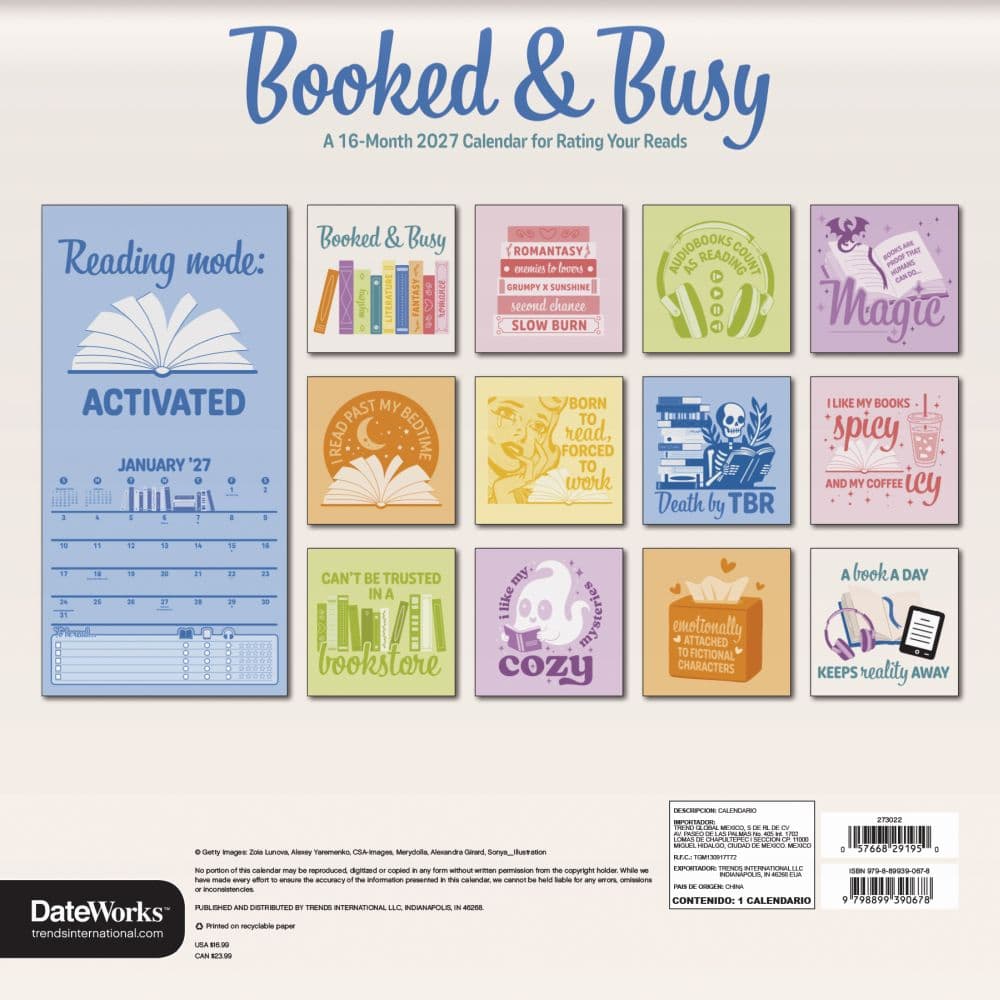 Booked &amp; Busy 2027 Wall Calendar First Alternate Image