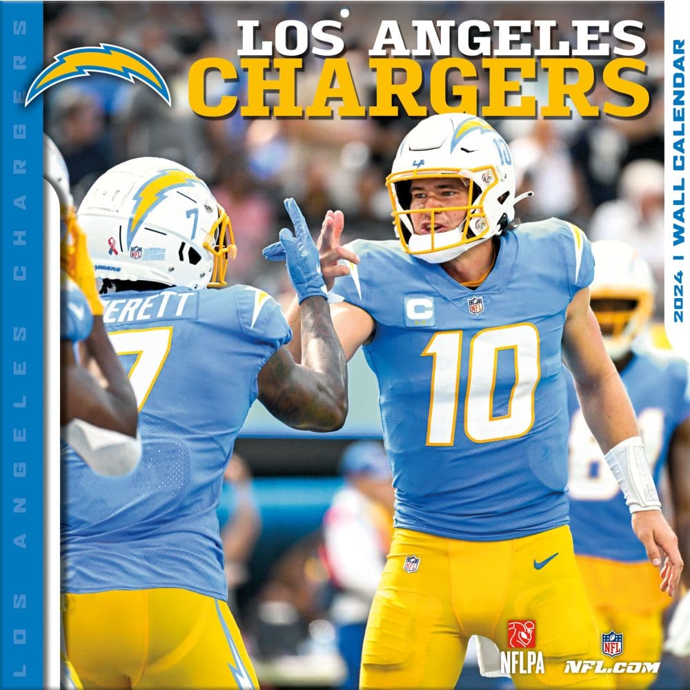 NFL Los Angeles Chargers 2025 Wall Calendar