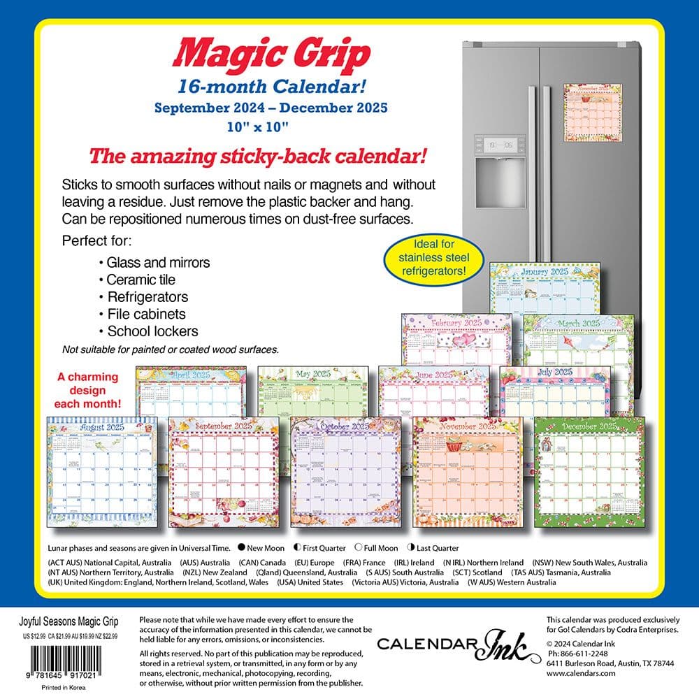 Joyful Seasons Magic Grip 2025 Wall Calendar First Alternate Image width=&quot;1000&quot; height=&quot;1000&quot;