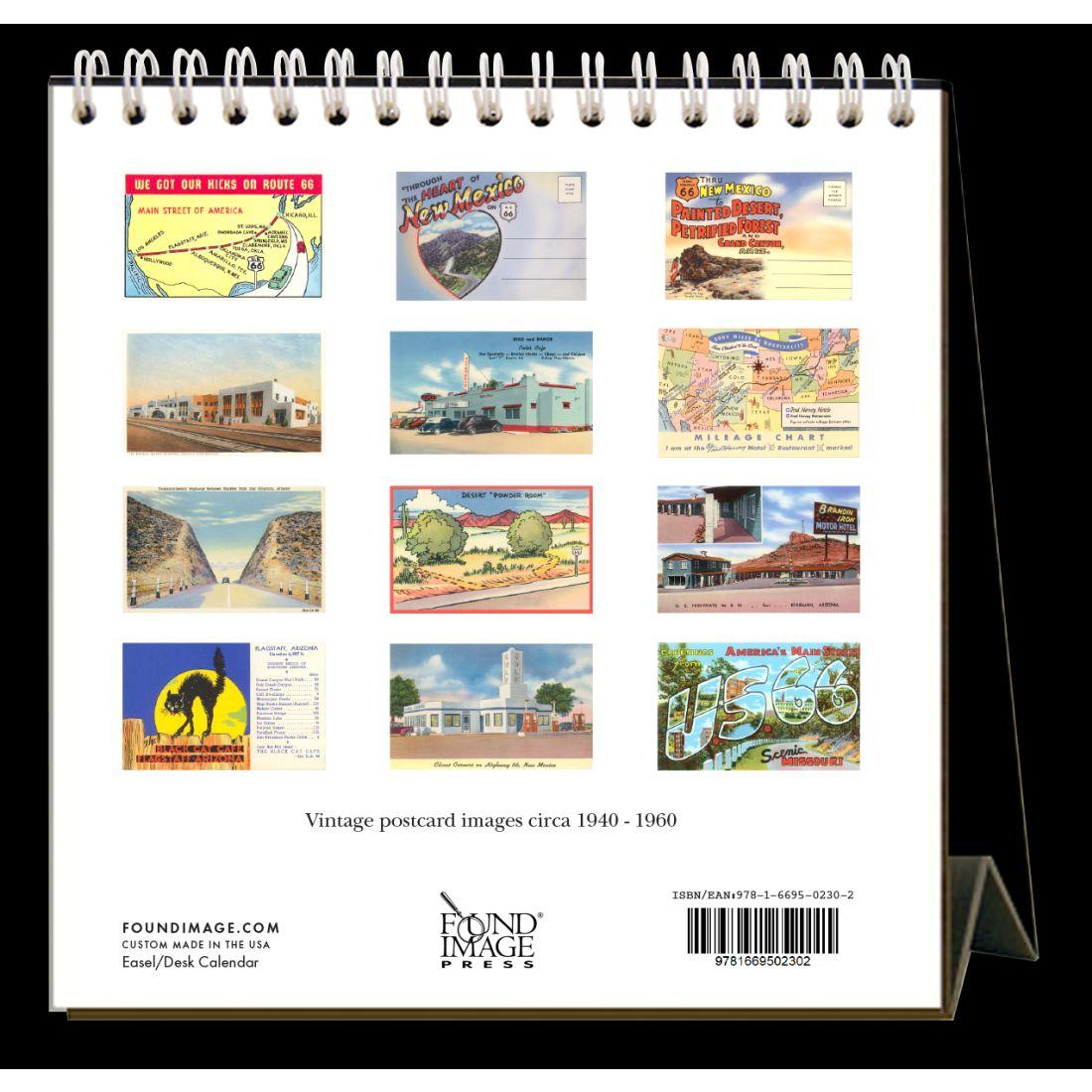 Route 66 Nostalgic 2024 Easel Desk Calendar