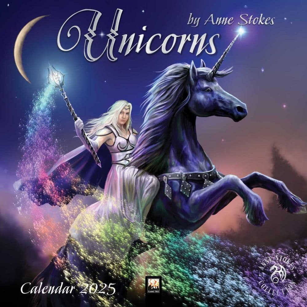 Unicorns Stokes 2025 Wall Calendar