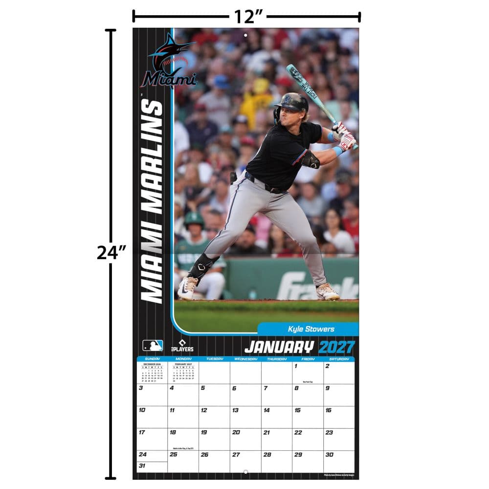MLB Miami Marlins 2027 Wall Calendar Fourth Alternate Image