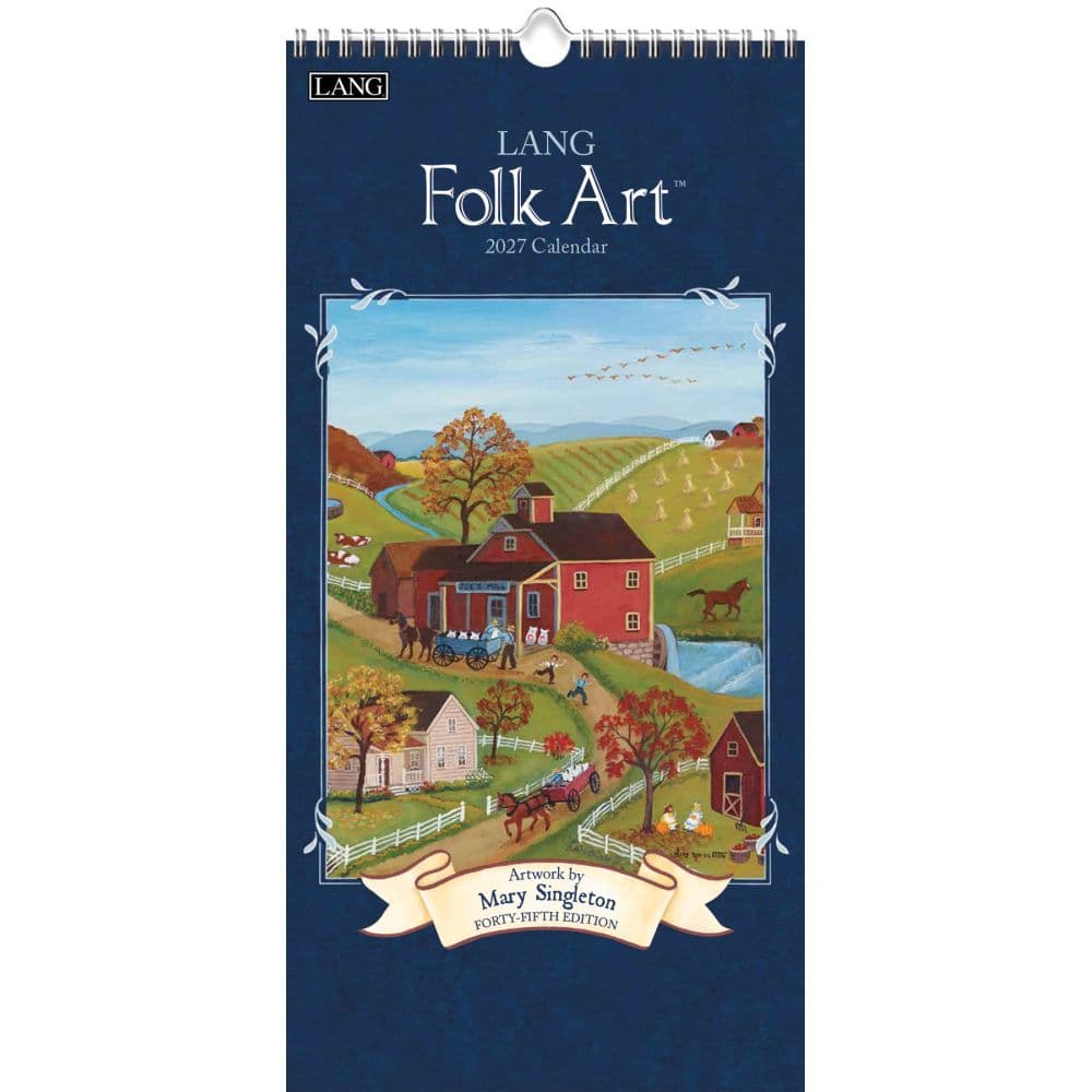 image Lang Folk Art 2027 Vertical Wall Calendar by Mary Singleton Main Product Image