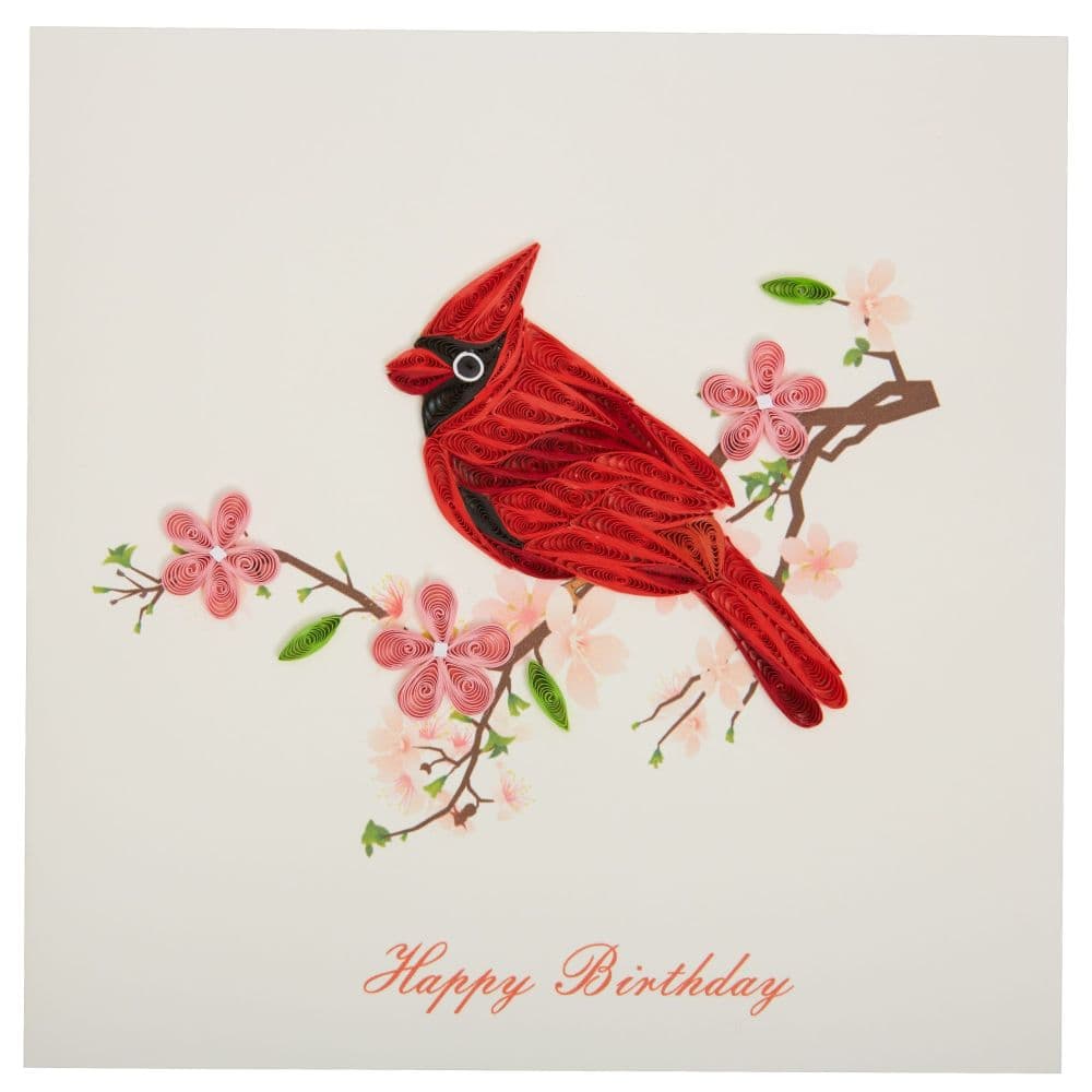 Cardinal Quilling Birthday Card First Alternate Image width="1000" height="1000"