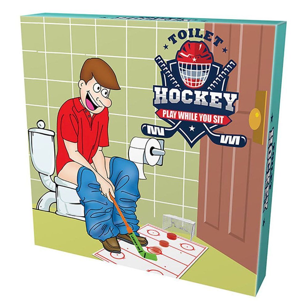 LIOOBO 1 Set Toilet Hockey Practical Anti-Stress Durable Hockey Training Aid Hockey Toy Toilet Game for Gift 