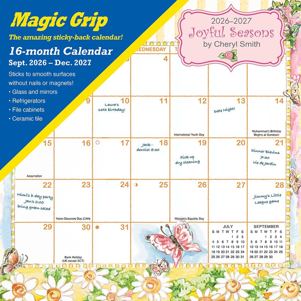 Joyful Seasons Magic Grip 2027 Wall Calendar Main Product Image