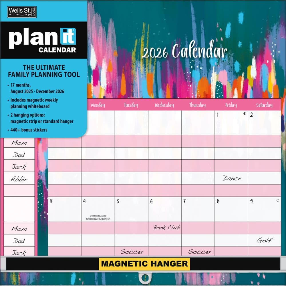 EttaVee Plan It 2026 Wall Calendar Organizer_Main Image