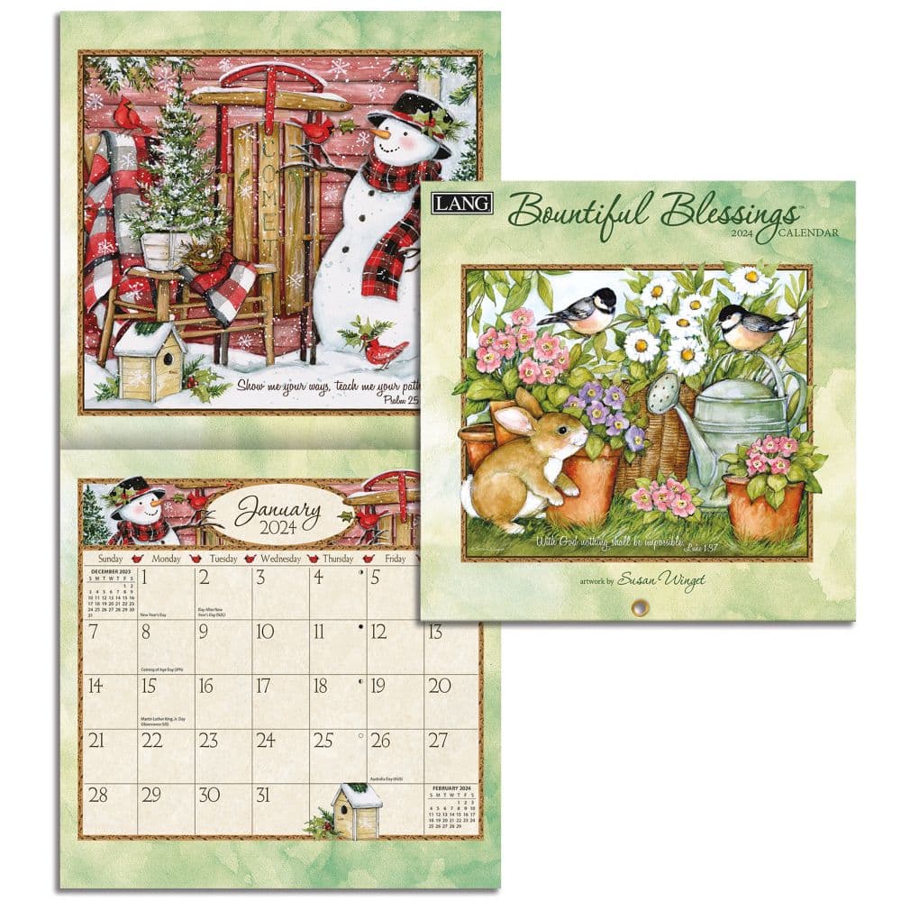 Bountiful Blessings 2024 Mini Wall Calendar Alternate Image 3