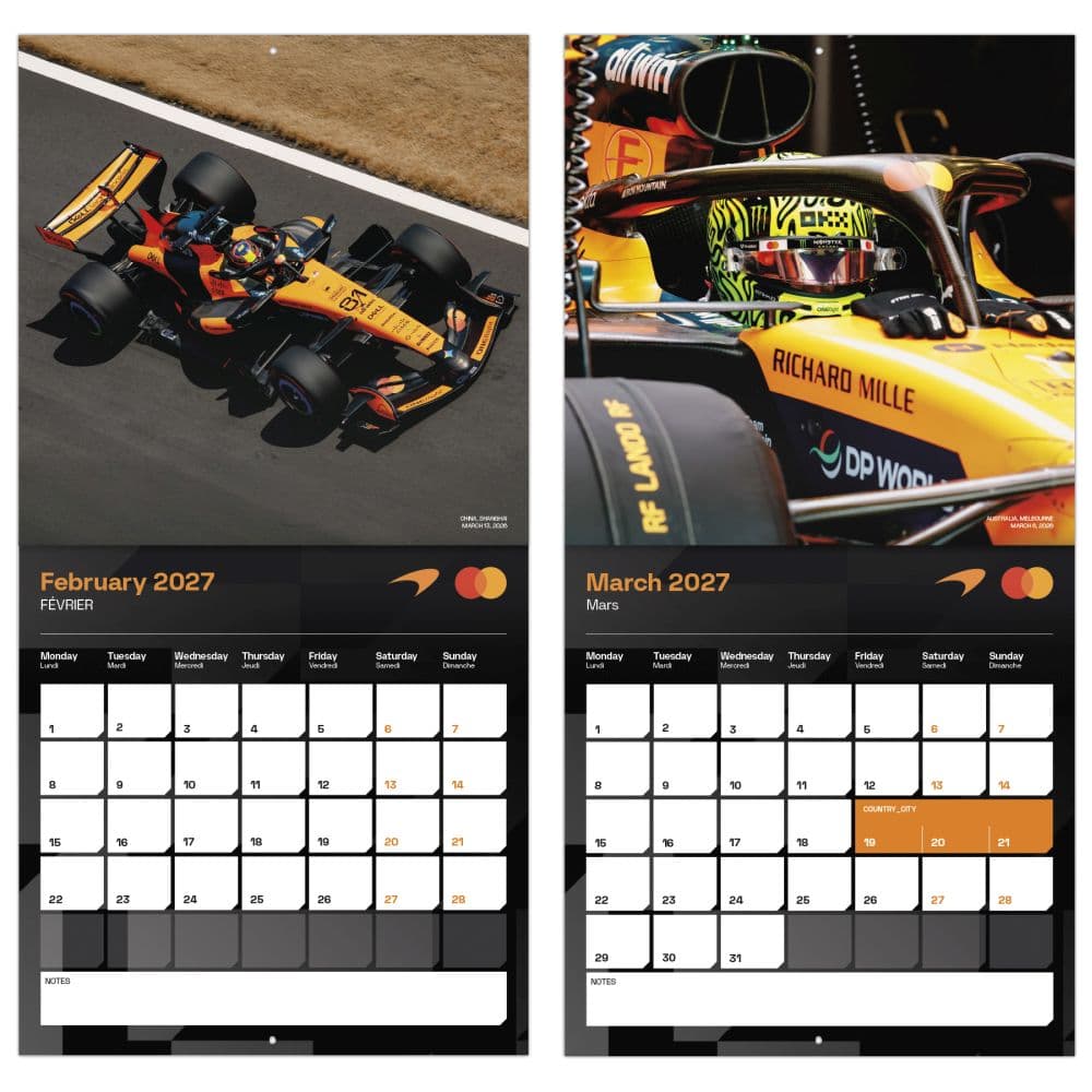 McLaren Racing 2027 Wall Calendar Fifth Alternate Image