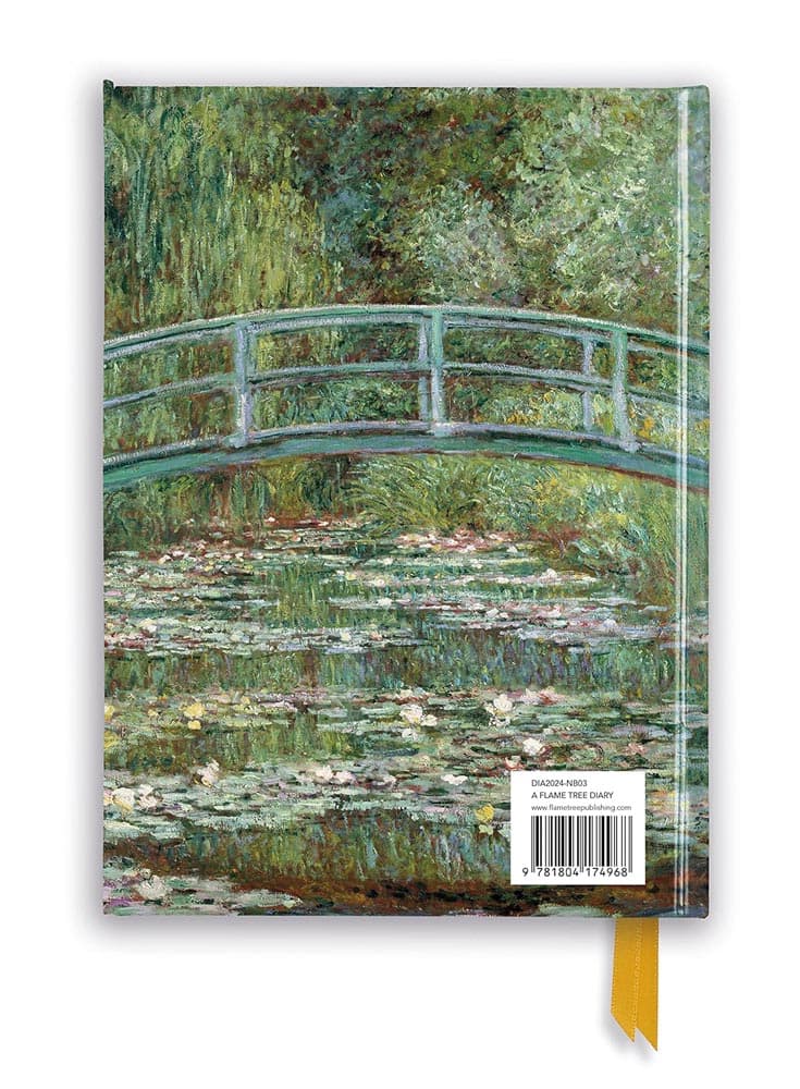 Monet Bridge Waterlilies Planner back cover  width=''1000'' height=''1000''
