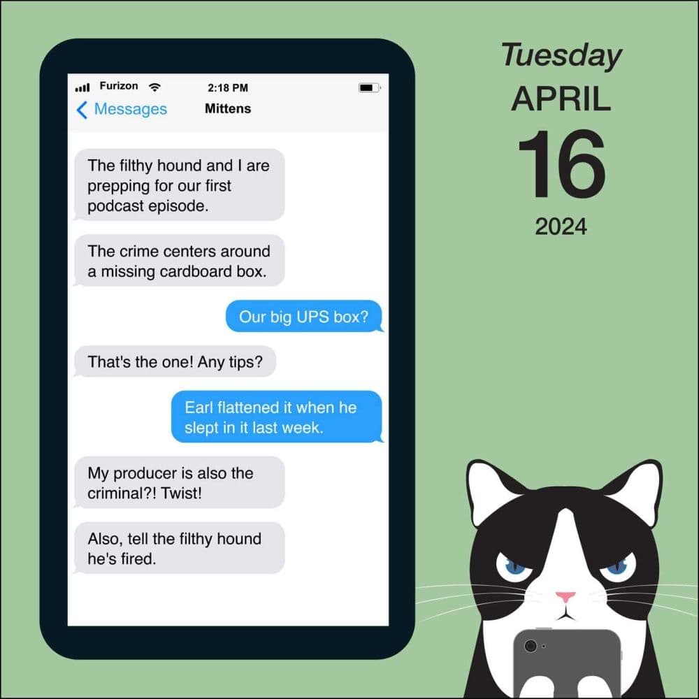 Texts From Mittens the Cat 2024 Desk Calendar Alt4