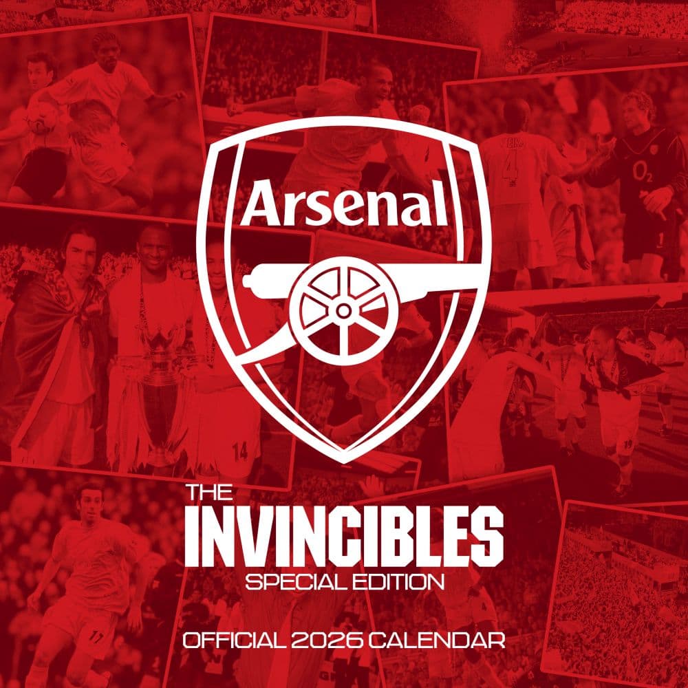 Arsenal Legends 2026 Wall Calendar - Calendars.com