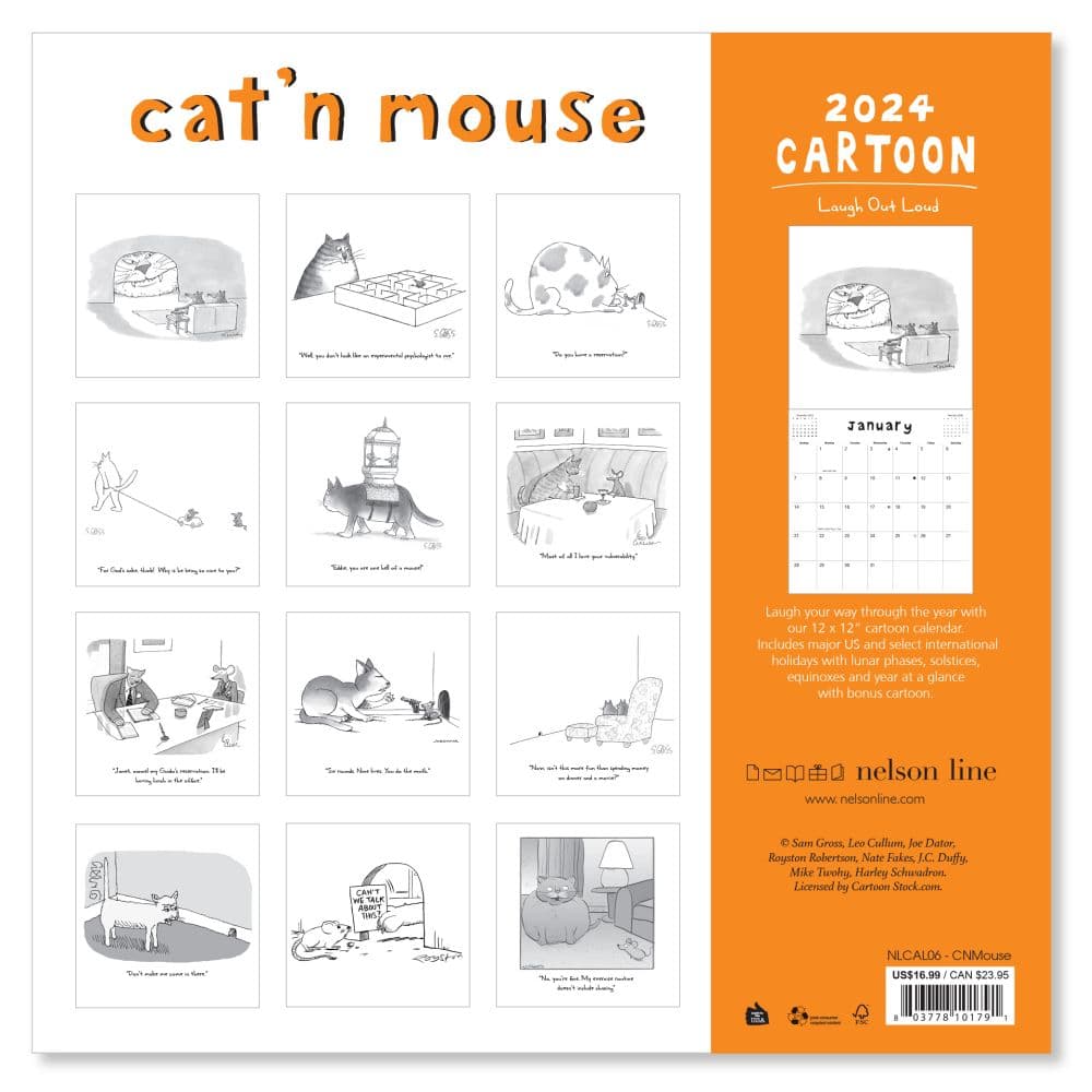 Cat &amp; Mouse Cartoons 2024 Wall Calendar First Alternate Image width=&quot;1000&quot; height=&quot;1000&quot;