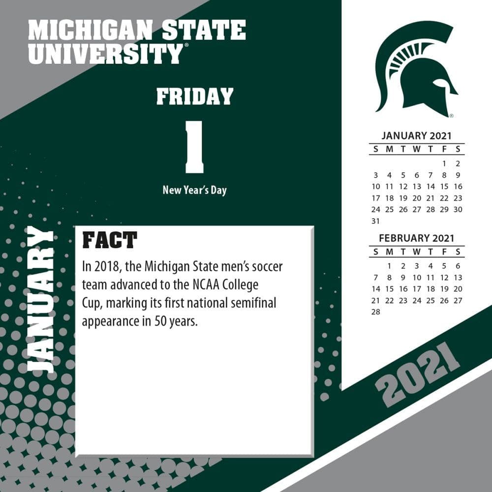 Michigan State Spartans Desk Calendar