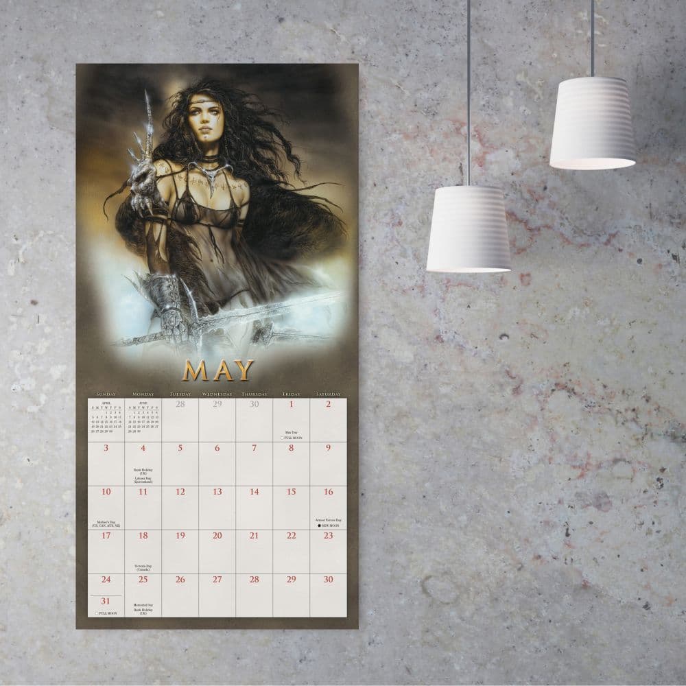 The Fantasy Art of Royo 2026 Wall Calendar Fourth Alternate Image