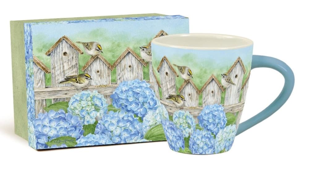 Jane Shasky Hydrangea Fence Cafe Mug Main Image