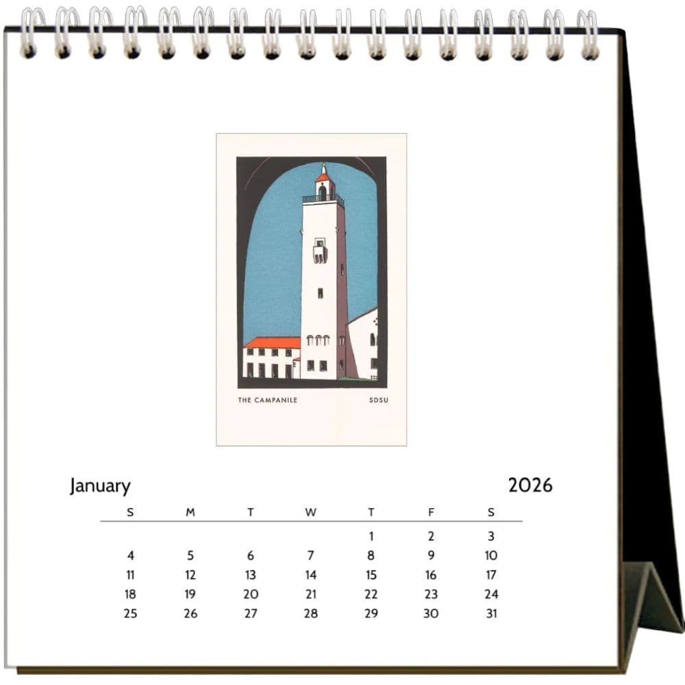 San Diego Nostalgic 2026 Easel Desk Calendar Second alternate Image