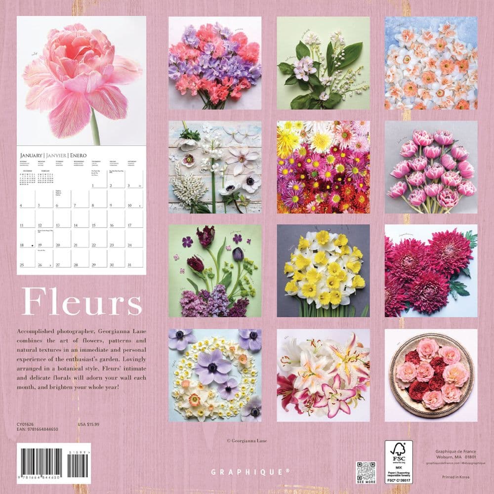 Fleurs 2026 Wall Calendar First Alternate Image