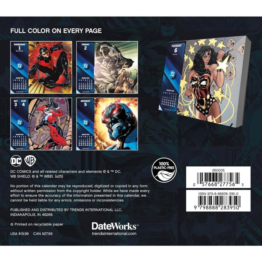 DC Comics 2026 Desk Calendar First Alternate Image