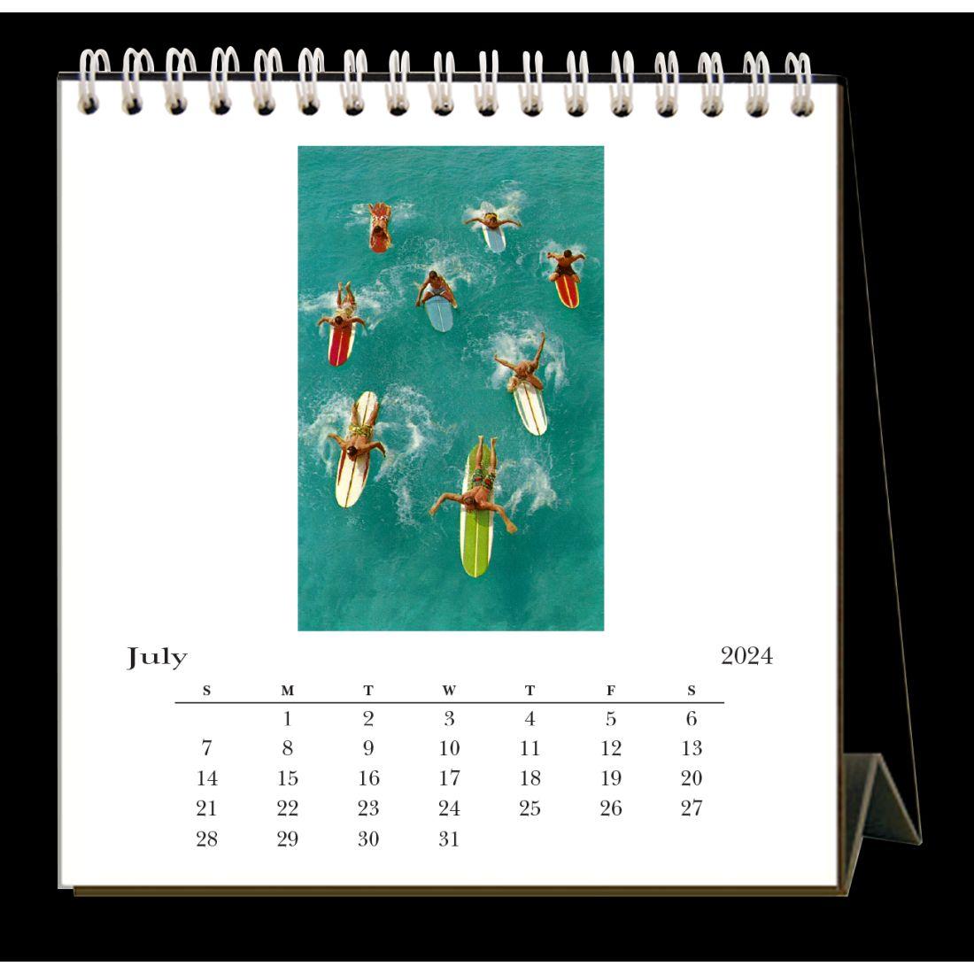 Surfing 2024 Easel Desk Calendar