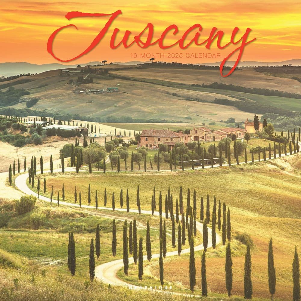 Tuscany 2025 Wall Calendar