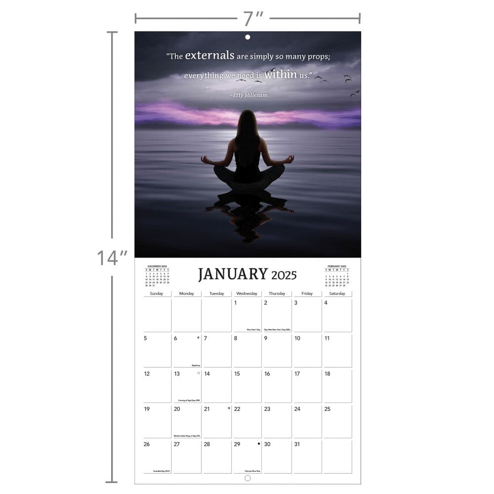 Zen Photo 2025 Mini Wall Calendar Alt6

