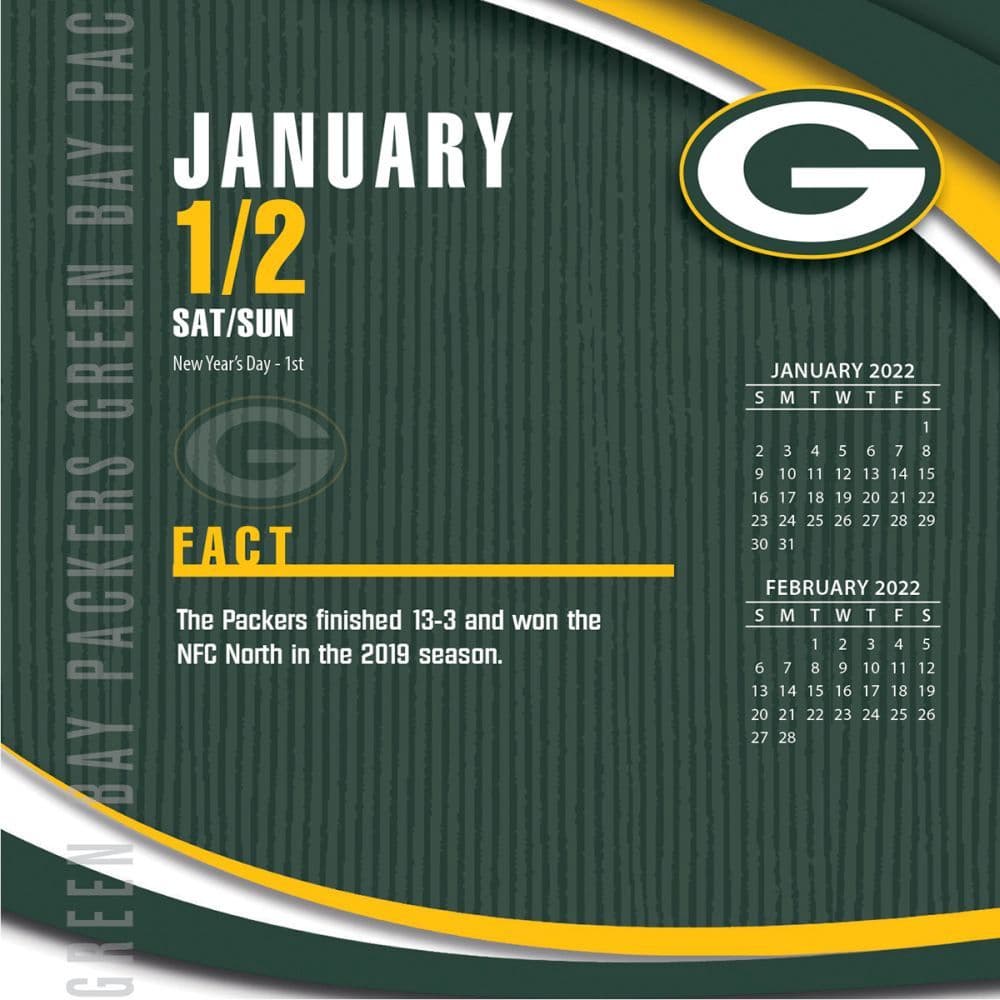 Packers Schedule 2022 23 Nfl Green Bay Packers 2022 Desk Calendar - Calendars.com