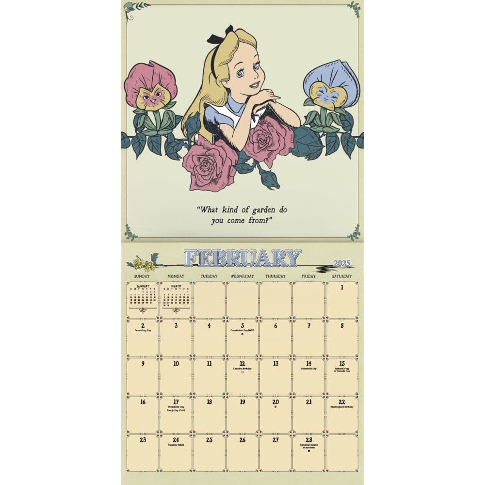 Disney Alice and Wonderland 2025 Wall Calendar Second Alternate Image width=&quot;1000&quot; height=&quot;1000&quot;